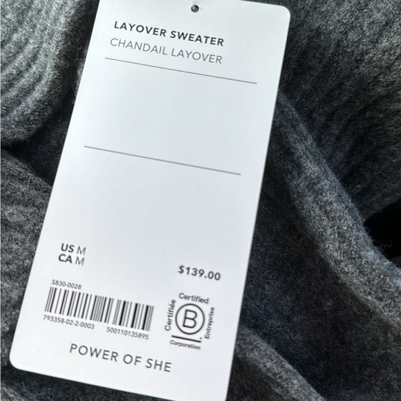 Athleta Layover Sweater // Charcoal Grey - Picture 4 of 4